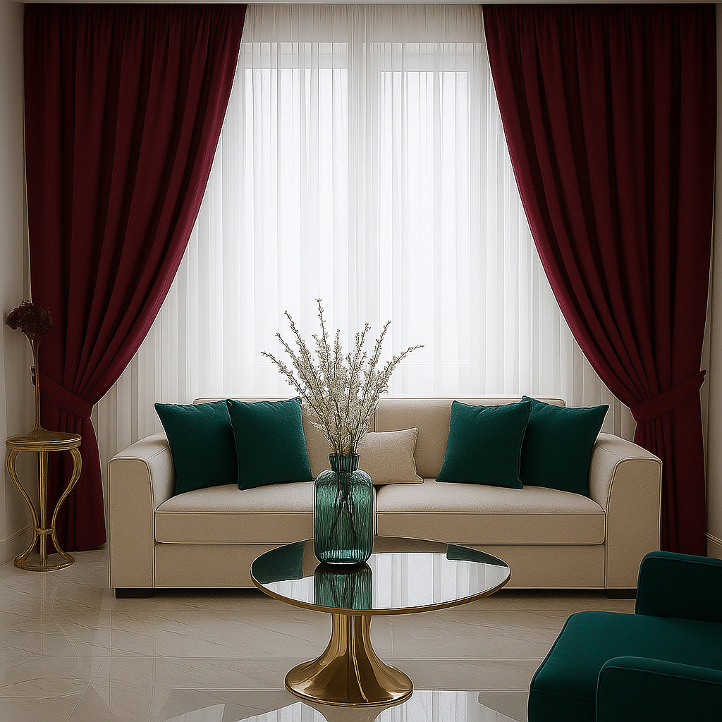 Draperie Velvet 01 – Roșu Bordeaux Blackout din Catifea de Lux