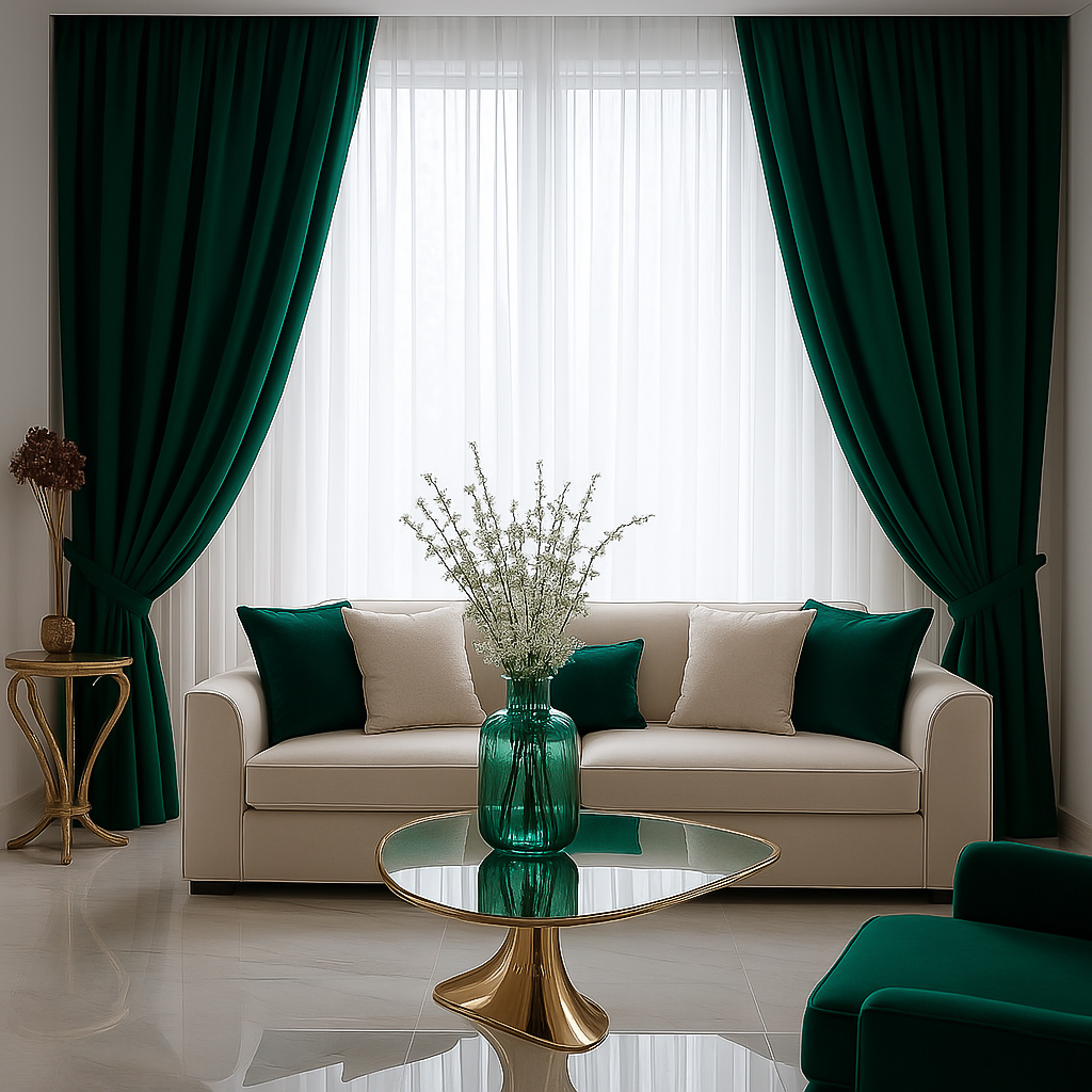 Draperie Velvet 15 – Verde Jad Blackout din Catifea de Lux