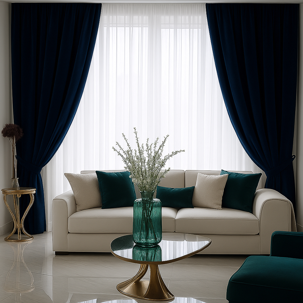 Draperie Velvet 203 – Albastru Regal Blackout din Catifea de Lux