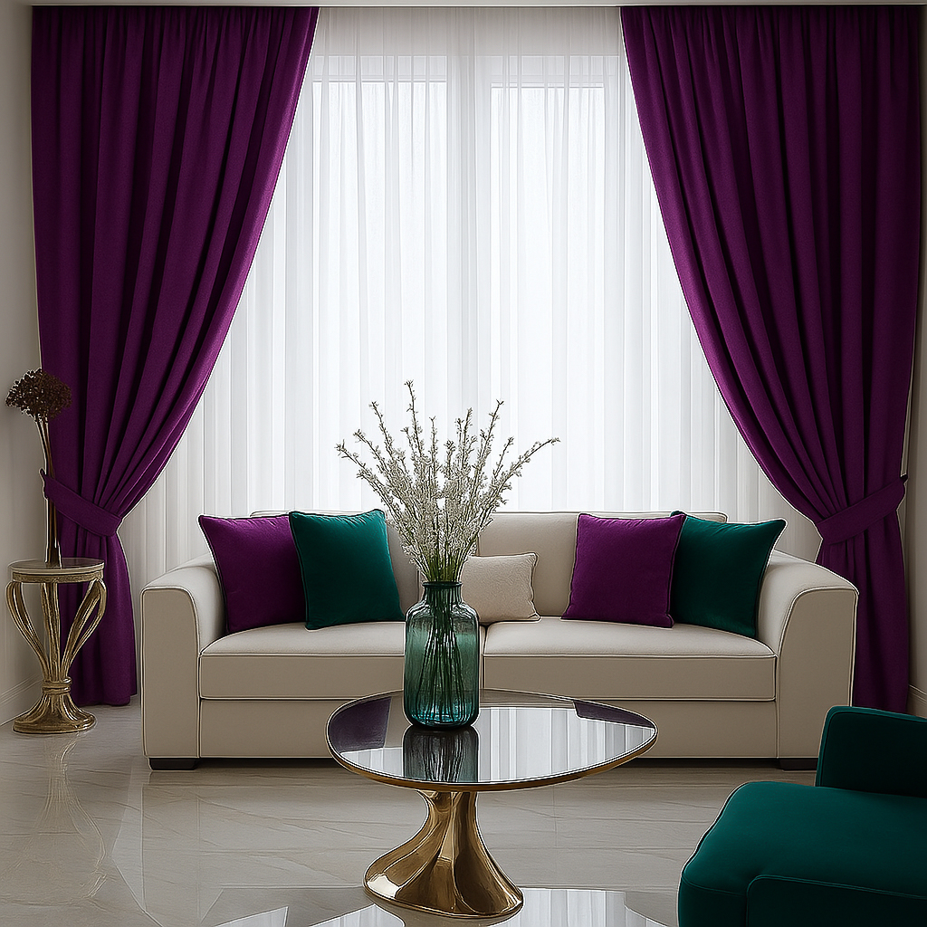Draperie Velvet 204 – Violet Prună Intens Blackout din Catifea de Lux