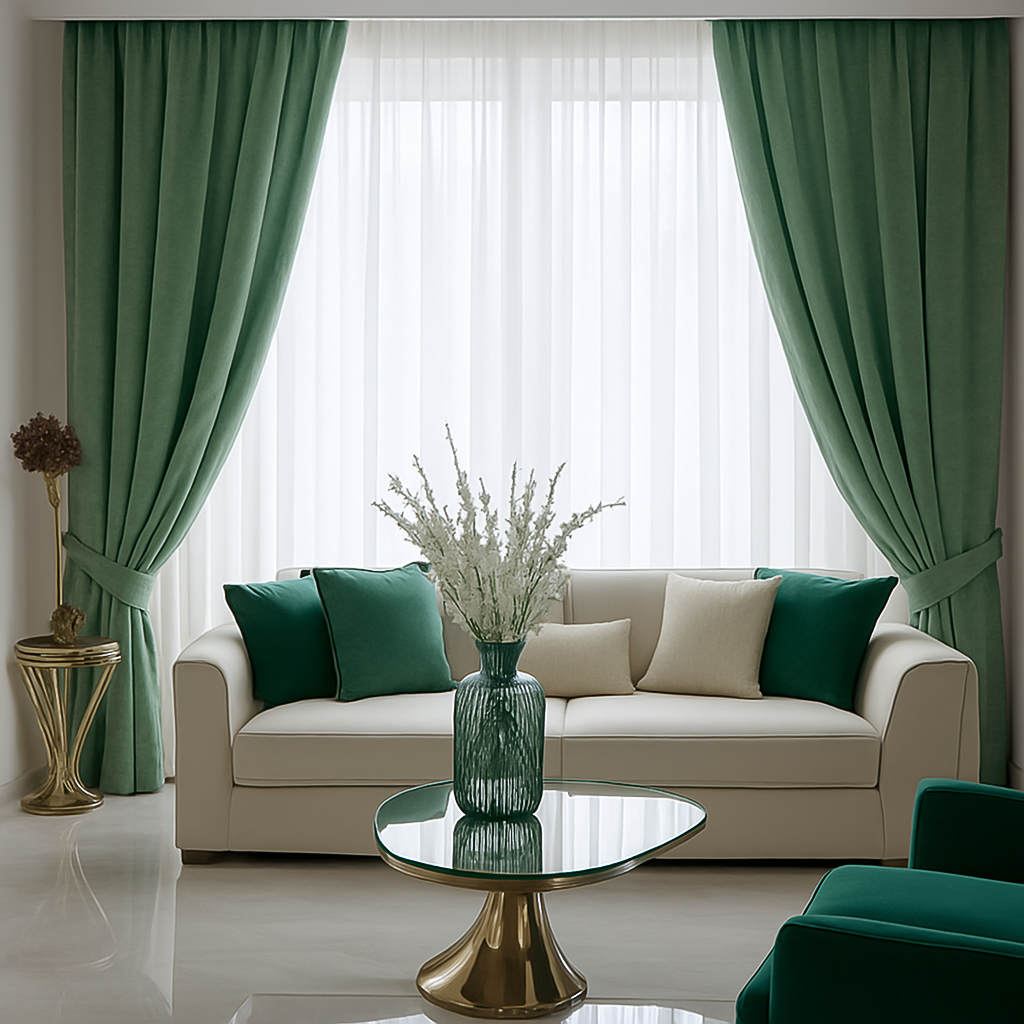 Draperie Velvet 301 – Verde Pastel Blackout din Catifea de Lux
