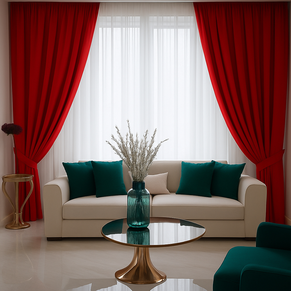 Draperie Velvet Red – Roșu Intens Blackout din Catifea de Lux